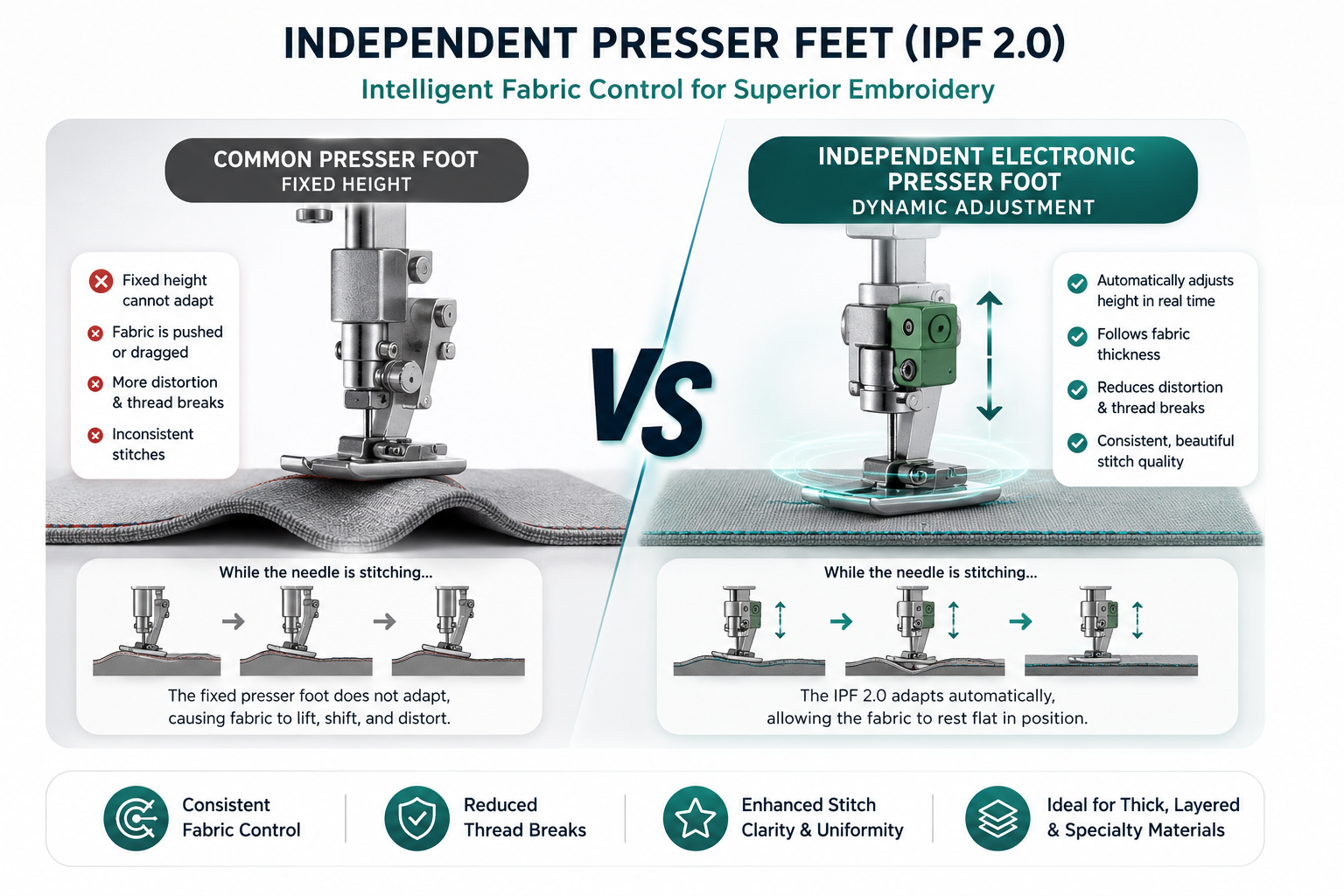Independent Presser Feet